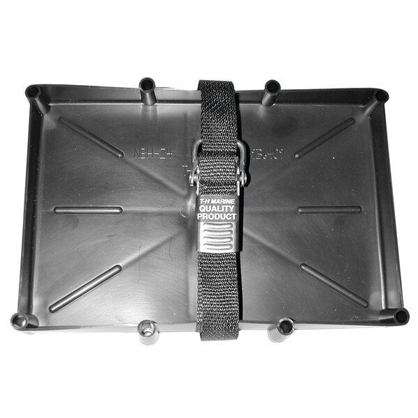 T-H Marine Supplies T-H Marine NBH-24-SSC-DP Battery Holder Tray With Stainless Steel Buckle - 24 Series NBH-24-SSC-DP - main